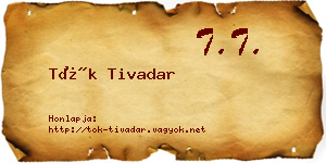 Tök Tivadar névjegykártya