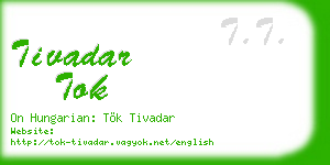 tivadar tok business card